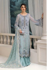 Maria - B (3 Piece Unstitched Embroidered Chiffon Suit | MPC-25-108)
