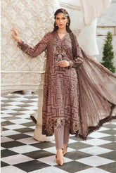 MARIA - B (M. PRINTS) 3 Piece Unstitched Embroidered Cambric Suit | MPT-2703-B