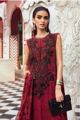 MARIA - B (M. PRINT) 3 Piece Unstitched Embroidered Linen Suit | MPT-2702-A