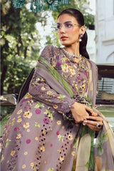 MARIA - B (M. PRINT) 3 Piece Unstitched Embroidered Cambric Suit | MPT-2706-B