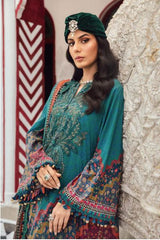 MARIA - B (M. PRINTS) - 3 Piece Unstitched Embroidered Cambric Suit | MPT-2710-B
