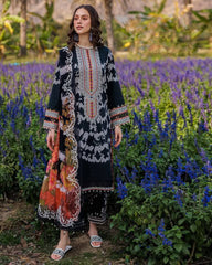 Charizma Embroidered Lawn Suit with Chiffon Dupatta – Vol.1 (3-Piece)