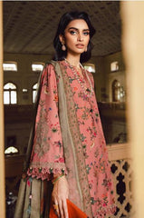 MARIA - B (M. PRINTS) 3 Piece Unstitched Embroidered Linen Suit | MPT-2707-A