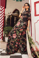 MARIA - B (M. PRINTS) 3 Piece Unstitched Embroidered Cambric Suit | MPT-2709-B