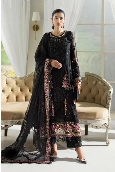 Maria - B (3 Piece Unstitched Embroidered Chiffon Suit | MPC-25-104)