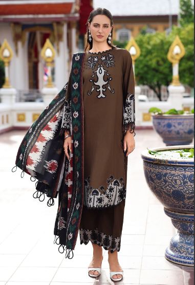 ANIQ - 3-PC UNSTITCHED EMBROIDERED LINEN COLLECTION ANW6-02