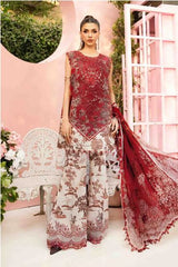 MARIA - B (3 Piece Unstitched Embroidered Lawn Suit | MPT-2608-A)