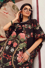 MARIA - B (M. PRINTS) 3 Piece Unstitched Embroidered Cambric Suit | MPT-2709-B