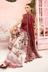 MARIA - B (3 Piece Unstitched Embroidered Lawn Suit | MPT-2608-A)
