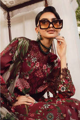 MARIA - B (M. PRINTS) 3 Piece Unstitched Embroidered Cambric Suit | MPT-2709-A