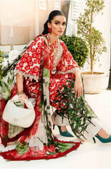 MARIA - B (3 Piece Unstitched Embroidered Lawn Suit | MPT-2606-B)