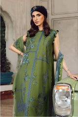 MARIA - B (M.PRINTS) - 3 Piece Unstitched Embroidered Cambric Suit | MPT-2701-A