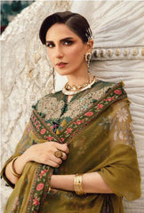 MARIA - B (M. PRINTS) 3 Piece Unstitched Embroidered Linen Suit | MPT-2707-B