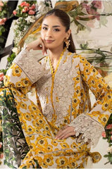 MARIA - B (3 Piece Unstitched Embroidered Lawn Suit | MPT-2606-A)