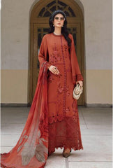 MARIA - B (M. PRINTS) 3 Piece Unstitched Embroidered Cambric Suit | MPT-2701-B