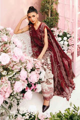 MARIA - B (3 Piece Unstitched Embroidered Lawn Suit | MPT-2608-A)